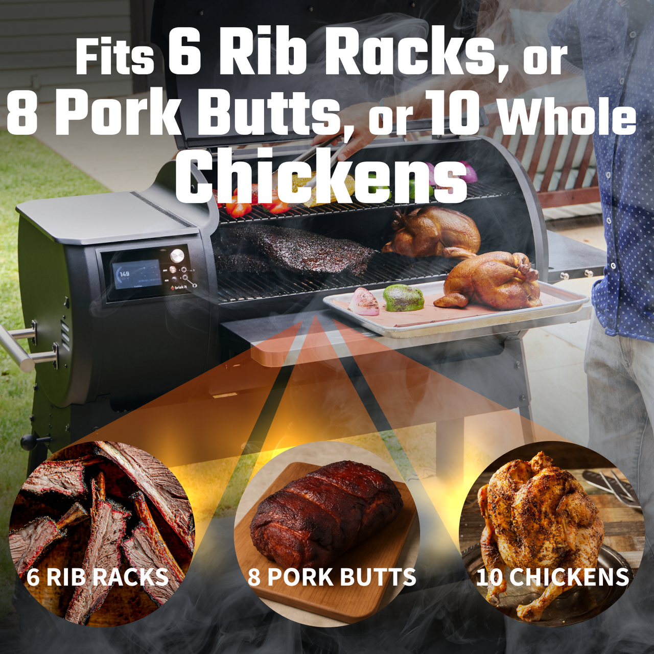 Brisk It Zelos AI Grill Starter Pack: Cover + Drip Pan Liners + Grease Tray Liners