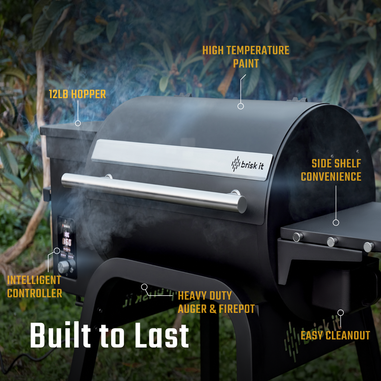 Brisk It Zelos AI Grill Starter Pack: Cover + Drip Pan Liners + Grease Tray Liners