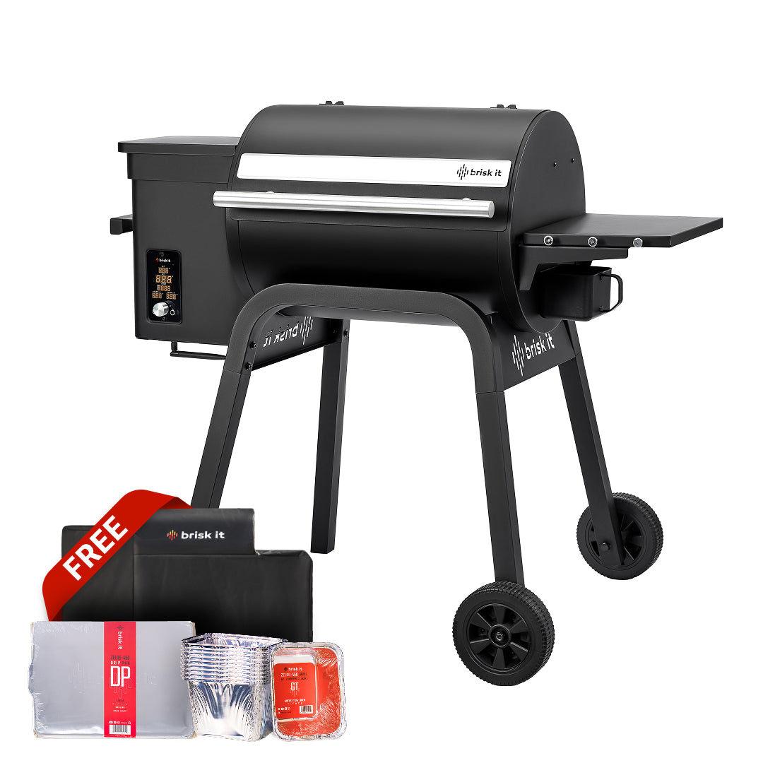 Brisk It Zelos AI Grill Starter Pack: Cover + Drip Pan Liners + Grease Tray Liners