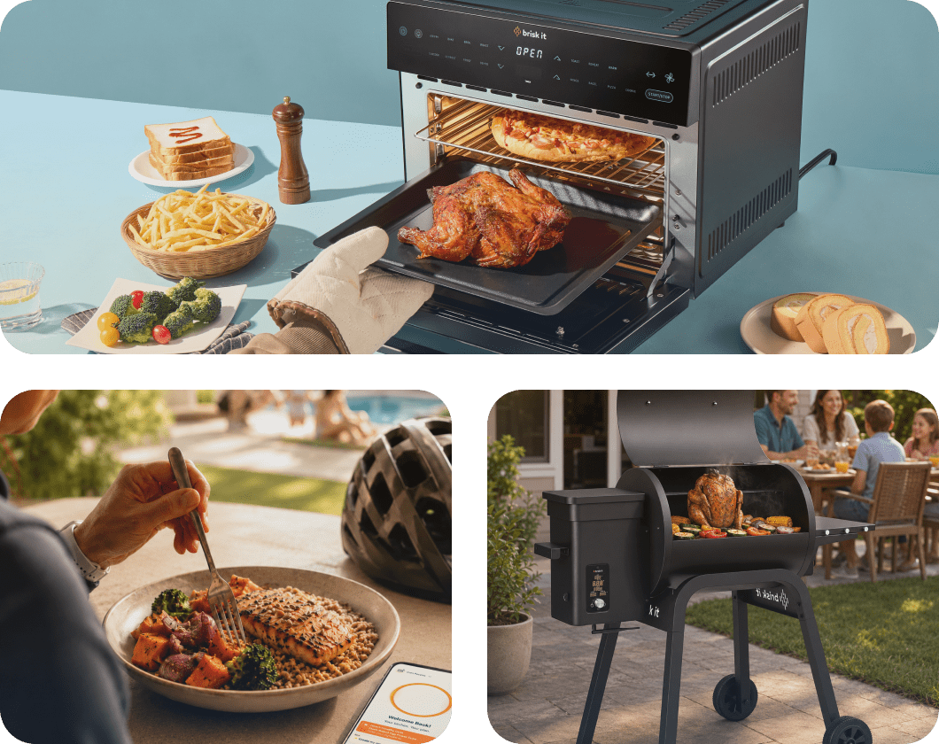 Food cooking in a Brisk It oven
